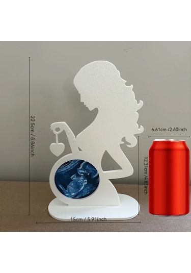 Willowhaven Beyaz Renkli İlk Ultrason Fotoğraf Çerçevesi Kalp Şekilli Hafif Ve Dayanıklı Anı Ürünü