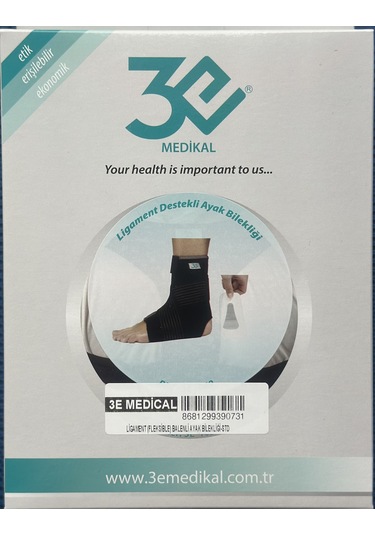 3E Medikal Ligament Ayak Bilekliği Fleksible Balenli Neopren