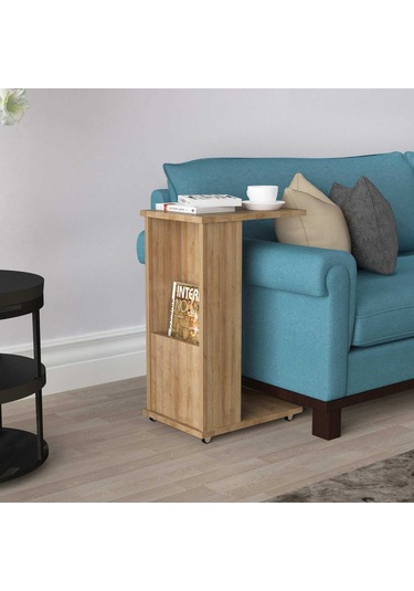 Modilayn Ata Gazetelik- Dergilik- Servis Tekerlekli C Yan Sehpa. N11.2684