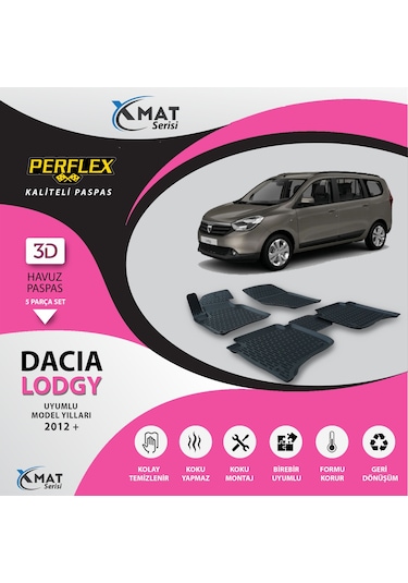 Paspas 3D Havuzlu X-Mat Lodgy 2012+ - Perflex Pxm-Dc04