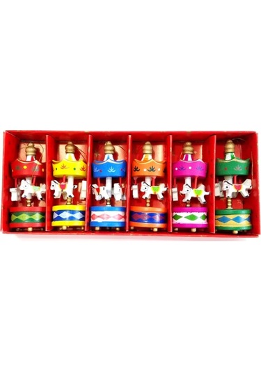 Mini Ahşap 6 Lı Atli Karinca Renkli