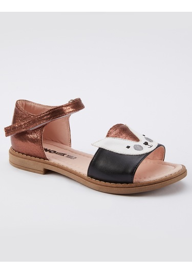 Denokids Kedi Kız Sandalet Çok Renkli