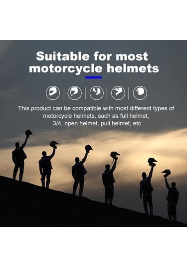 Jms T2 Kablosuz Bluetooth Uyumlu 5.0 Motosiklet Kaskı Stereo Hoparlör Kulaklık