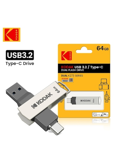 Kodak 64gb.typec Usb 3.2 Apple Uyumlu iPhone 15  Ve Type-c Girişli Tüm Cihazlar