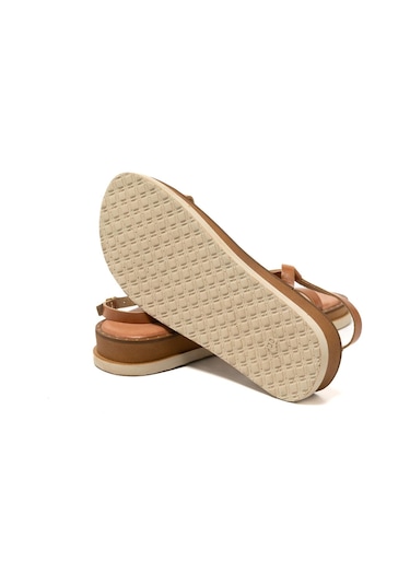 146 Camel Sandalet Kadın 26035 Myconian 2025 Greek Sandal Camel