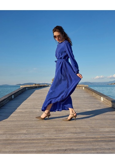 Misswhence Nervür Detaylı Elbise 39833 Siyah