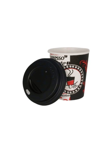 Excodi Cup 8 Oz Kapaklı Karton Bardak 250 ML - 100 Adet