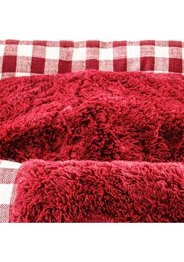 Geeroyoo Yumuşak Sıcak Evcil Hayvan Yatağı Bordo S