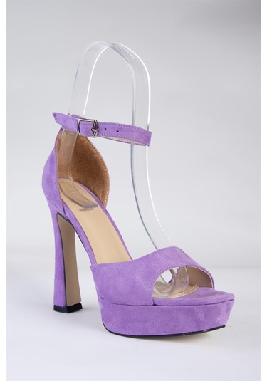Fox Shoes Lila Süet Kadın Topuklu Ayakkabı K404580102 Lila