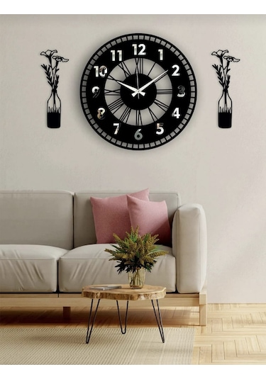 Salon-oda-iş Yeri Hediyesi Kaliteli Duvar Saati Çok Şık Tasarım Çok Renkli