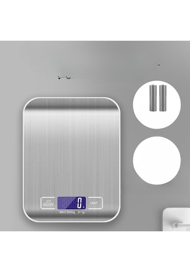Beyaz Küçük Elektronik Tartı Elektronik Tartı Yüksek Hassasiyetli Mutfak Terazisi Pişirme Hassas Ev Ticari Gıda Tartı 5 Kg
