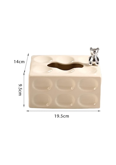 Suntek Mutfak Otel Ofis Beyaz Için Seramik Doku Kutusu Tutucu