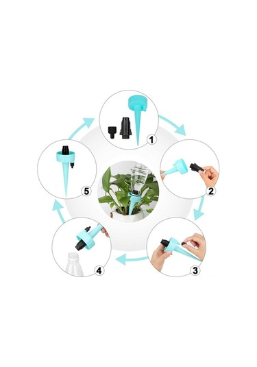 Trendooze Yavaş Sulama Sulama Sulama Salınım Otomatik Mekan Kontrol Kendinden İçin Hızı Dış Dikenleri Damla Cihazı Bitkiler Bitki Akış Adet 12 Kn