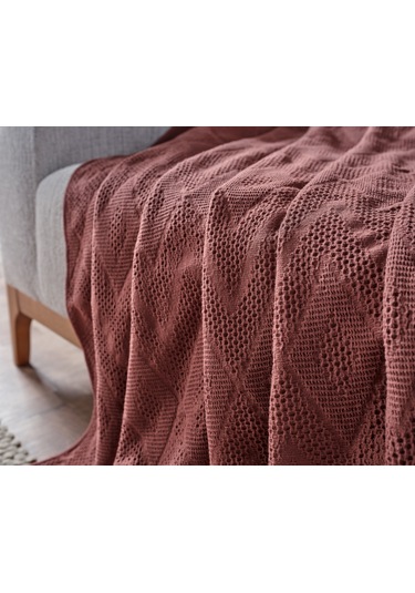 Adora Koltuk Şalı Gül Kurusu - 130x170 Cm