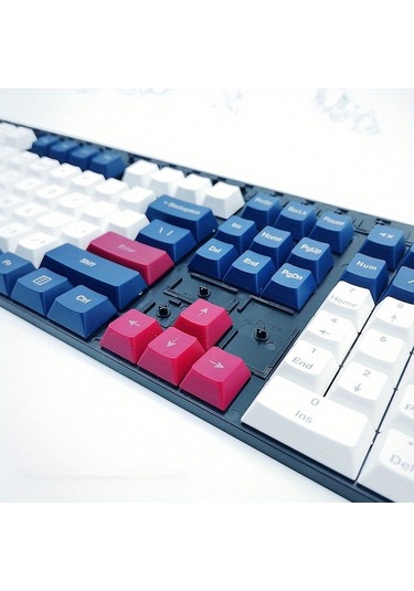 Fastbuy 108 Tuşlu Beyaz - Mavi Tcherchi Tuş Başlıklı Klavye Takımı Özelleştirilebilir
