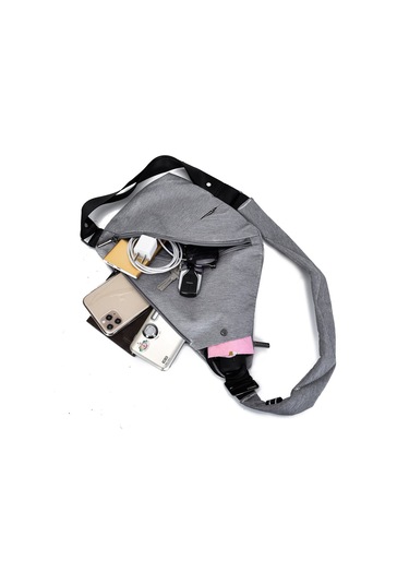 Erkek Ve Kadınlar İçin Şık Ve Pratik Su Geçirmez Çapraz Body Bag, Spor Ve Günlük Kullanım İçin Modüler Omuz Çantası, Seyahat Ve Outdoor Aktivitelerine Uygun Dayanıklı Sırt Çantası Gri