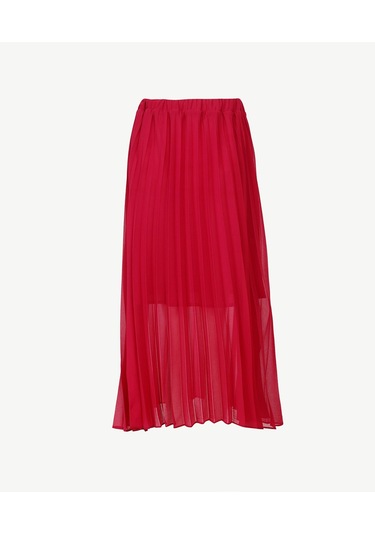Yargıcı Pliseli Etek Pembe