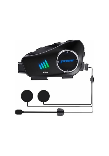 Motosiklet Kask İntercom Su Geçirmez 1080p Hd Sürüş Kaydedici Kamera 5.3 Bluetooth