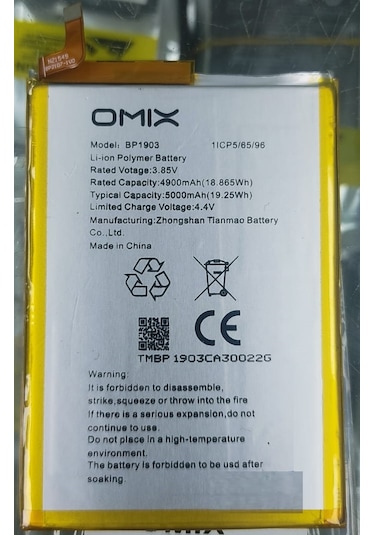Omix X700 Batarya Pil BP1903 5000 mAh