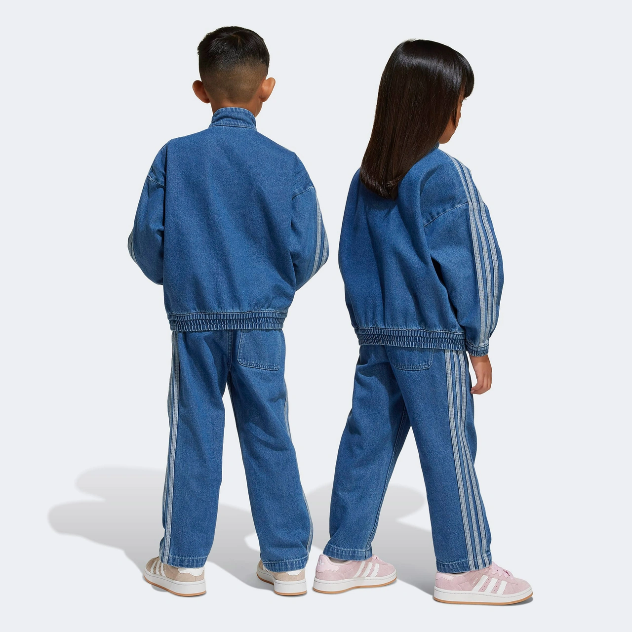 adidas Denim Set Çocuk Mavi Eşofman Takımı Jc7871 Mavi