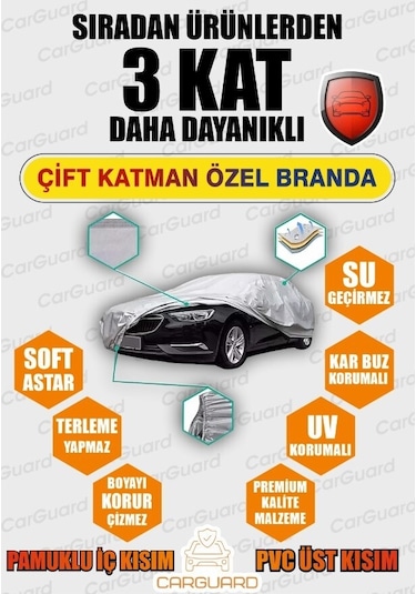 Carguard Tüm Hatchback Araçlar İle Uyumlu İle Uyumlu Lüks Araba Brandası Miflonlu Branda Oto Çadır Örtü
