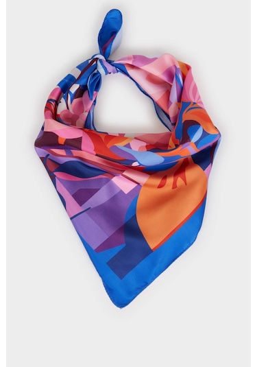 Defacto Kadın Desenli Fular G1576ax25wnnv2 Lacivert