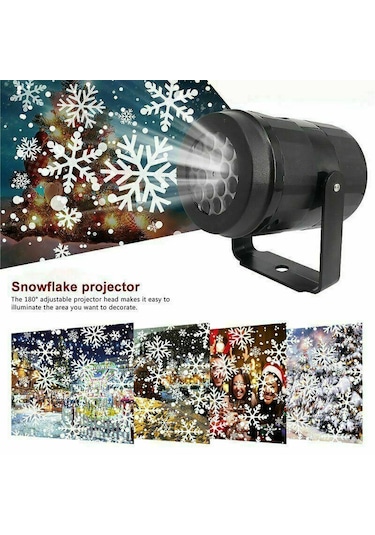 Kar Tanesi Led Noel Projektör Işıkları Dönen Peyzaj Lambası Dekorasyon Spot Noel Tatili Düğün Parti Süslemeleri İçin Au Plug Diğer