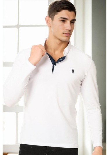 V4009 Dewberry Erkek Sweatshırt-beyaz 1 Beyaz 1