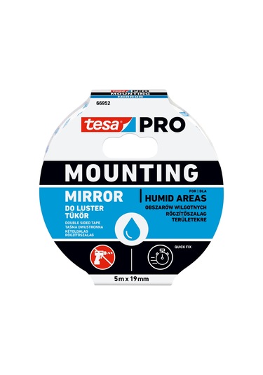 Tesa Çift Taraflı Montaj Bandı - Tesa Pro 66952 Ayna Montaj Bandı, 5m X 19mm