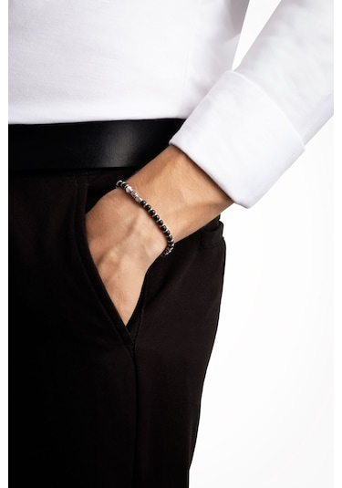 So Chic Akik Taşlı Çelik Erkek Bileklik