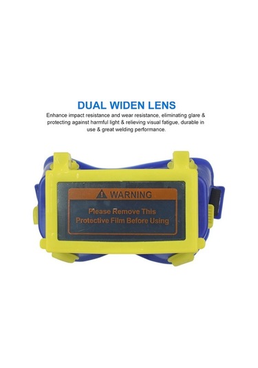 Tongxida Solar Enerjiyle Otomatik Işık Ayarlı Kaynak Gözlüğü - İki Lensli, Güneş Paneli Ve Li-poly Batarya İle, Darbe Ve Zara