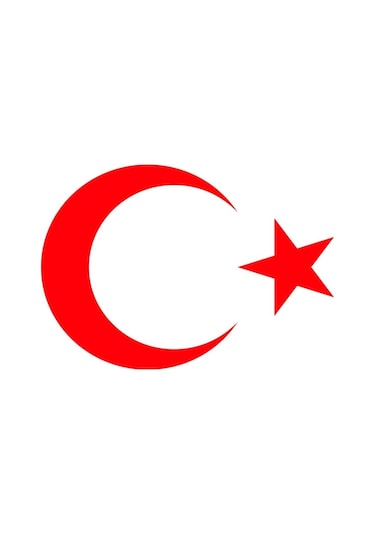 Türk Bayrağı Sticker Ay Yıldız Araba Oto Sticker 30 x 22 CM