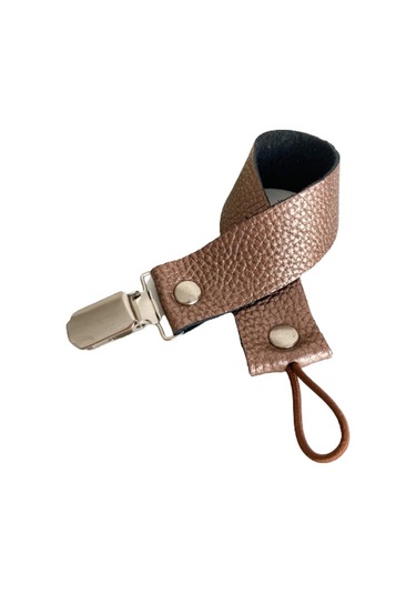 Jusso Deri Korumalı Metal Klipsli Emzik Askısı Koyu-kahve Kahverengi