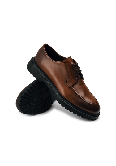 Deery Hakiki Deri Taba Rengi Günlük Erkek Ayakkabı - 01931mtbae02 Taba