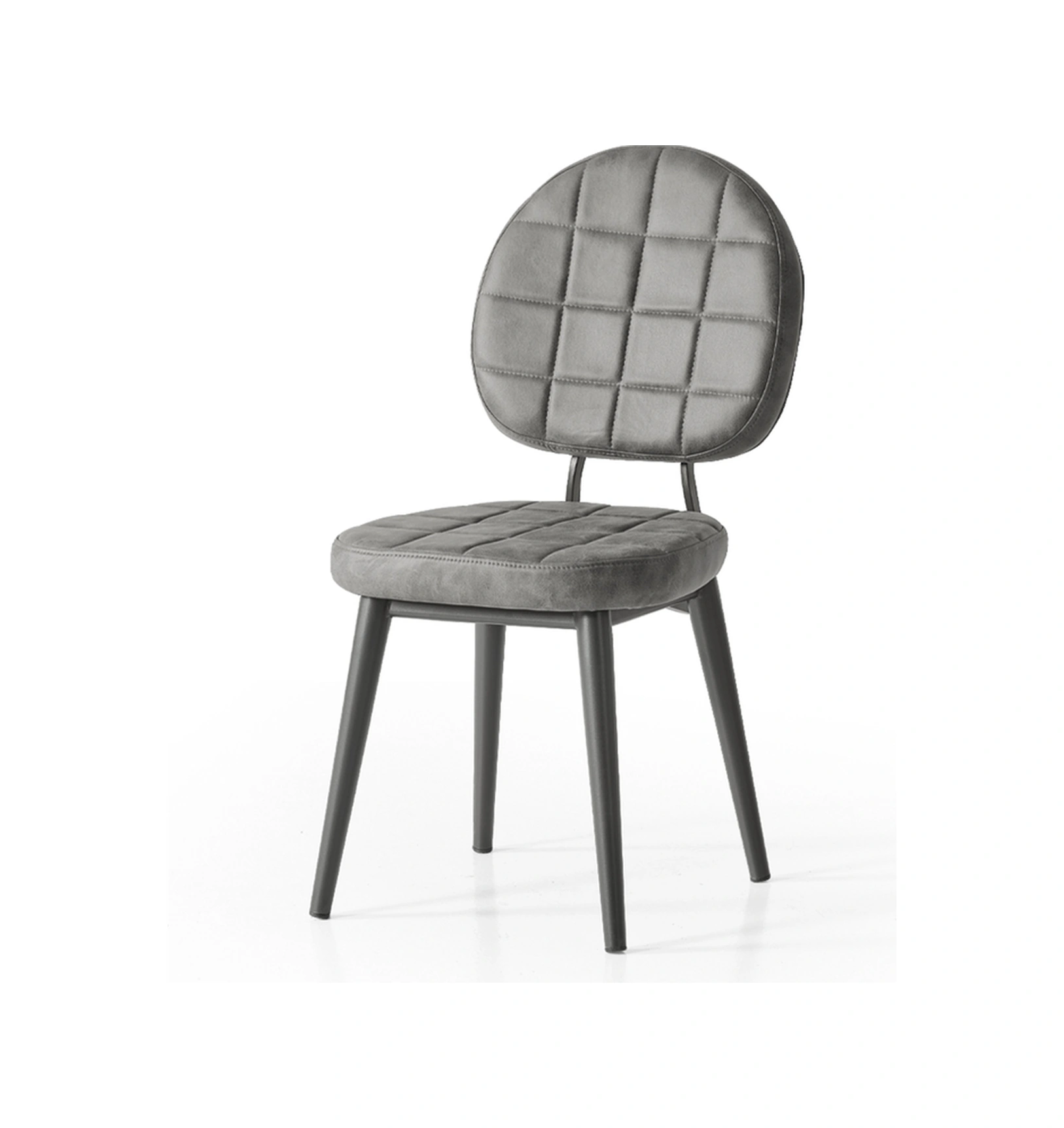 Dengema Palermo S25 Sandalye Antrasit Kumaş, Siyah Metal Ayak Antrasit - Siyah Ayak