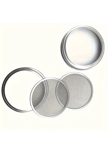 Willowhaven 86mm Mason Jar Filtre Kapak Seti 4 Adet Paslanmaz Çelik Çimlenme Kapakları