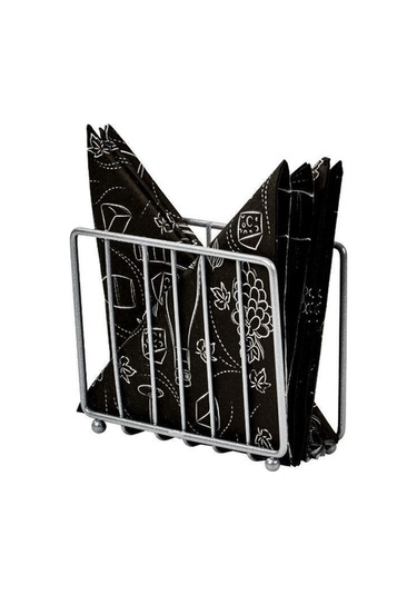 Edora Home 4'lü Gümüş Servis Sunum Seti, Peçetelik, Kağıt Havluluk, Nihale, Ekmeklik - Metal Paslanmaz