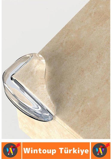 Pratik Çocuk Bebek Güvenlik Masa Komodin Mobilya Çarpma Önleyen Silikon Köşe Kenar Koruyucu 8 Adet Çok Renkli