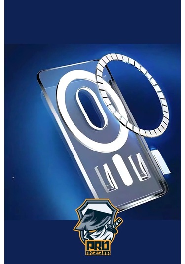 İphone Uyumlu  12-13-14-15-16 Pro-max - Samsung Uyumlu Magsafe Kartlık Manyetik Cardsafe Şeffaf Kredi