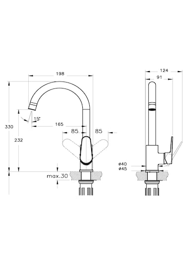 Eczacıbaşı Punto 201 Evye Mutfak Lavabo Bataryası Krom