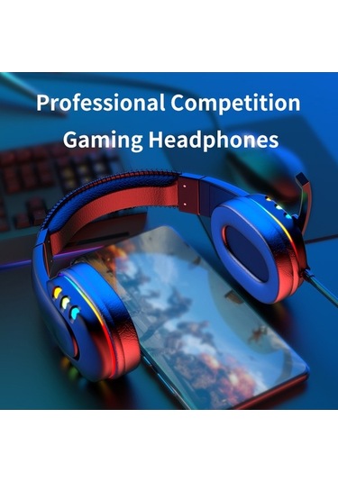 Novahub Ak47 Renkli Led Işık Oyun Kulaklığı, Harici Mikrofon, Ses Kontrolü, Rahat Kullanım, Siyah