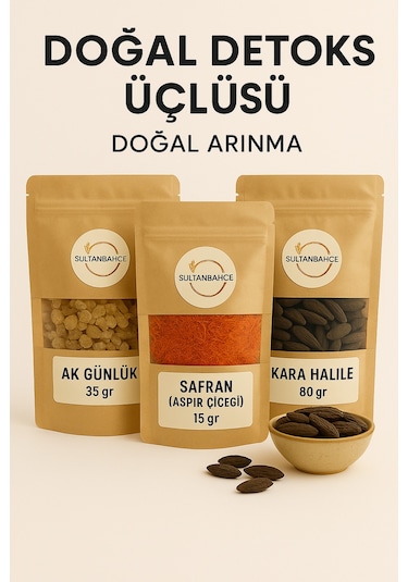 Sultanbahçe Akgünlük- Kara Halile- Safran Yerli -  Seti - Doğal Bitki Çayı