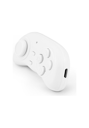 Vkemall Beyaz Mini Bluetooth Oyun Kolu: Çift Modlu Oyun/tuş , Uzaktan Şerit, Multimedya Kontrolcüsü - Android/ios/pc Uyumlu
