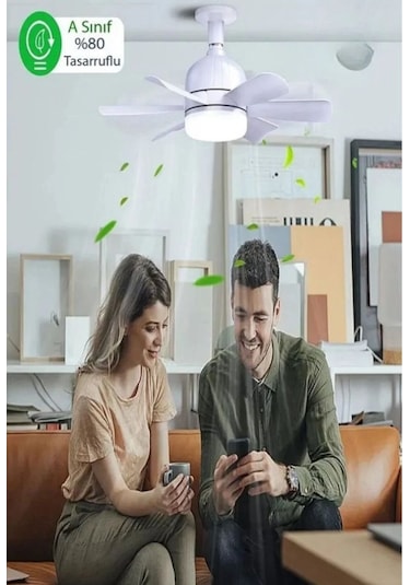 Helios Hs-9301 Vega 25w 5 Pervaneli Led Işıklı Tavan Vantilatörü 1 Adet