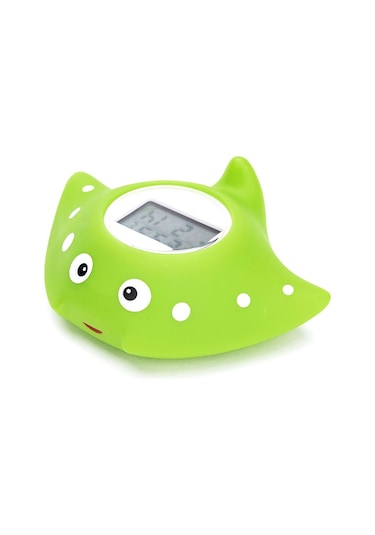 Sones Mty-818 Karikatür Şeytan Balığı Çocuk Elektronik Su Termometresi Yeşil
