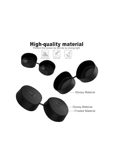 Vr Silikon Göz Maskesi + Lens Koruyucu Kapak + Joystick Şapkası, Meta Quest 2 İçin Beyaz