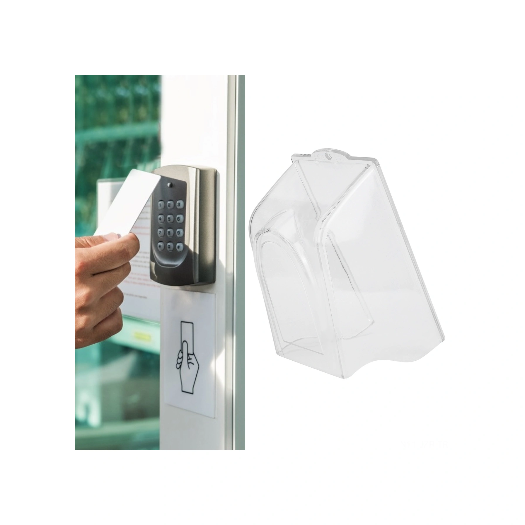 Geeroyoo Plastik Cam Koruyucu Kapağı - Parmak İzi Kilit, Kapı Girişi Kontrolü, Görüntülü Zil İçin Yağmur/solar/uv Koruyucu - Basit Kurulum