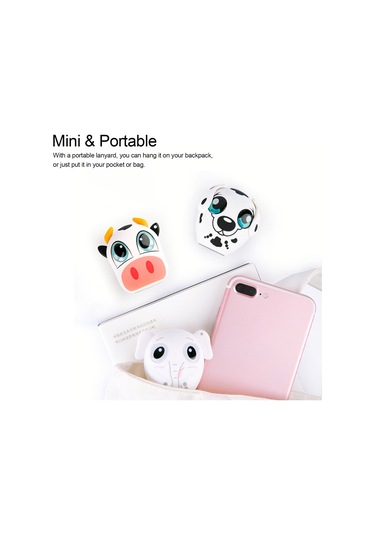 Kosona A1 Mini Bluetooth Hoparlör, Tws İlişkilendirme, Fotoğraf Tuşu Ve Mikrofon Desteği, 400mah Pil, Sığır Desenli Taşınabilir Ses Cihazı