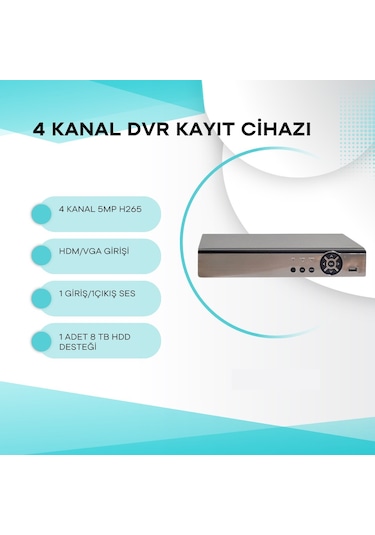 Speedron 4 Kanal Xmeye H265 Dvr Kayıt Cihazı