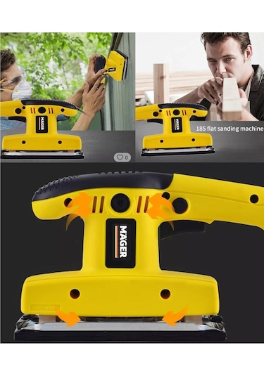 Mager Mgr10280tz Titreşim Zımpara Makinası Güçlü Titreşim 1000 Rpm Kolay Zımpara Değişimi